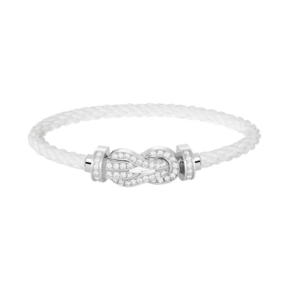 [Royal&Vicky]CHANCE LARGE 8 FIGURE BUCKLE FULL DIAMOND BRACELET SILVER