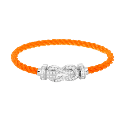 [Royal&Vicky]CHANCE LARGE 8 FIGURE BUCKLE FULL DIAMOND BRACELET SILVER
