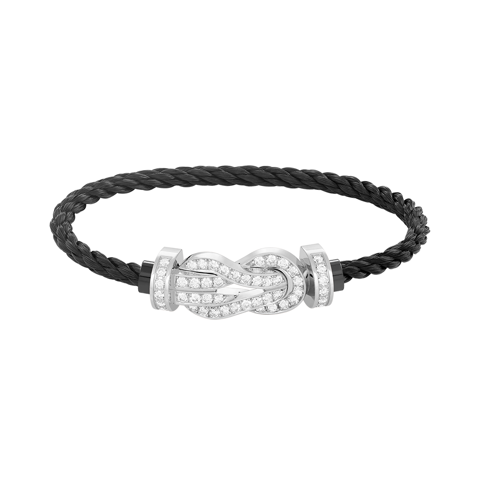 [Royal&Vicky]CHANCE LARGE 8 FIGURE BUCKLE FULL DIAMOND BRACELET SILVER