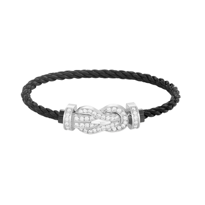 [Royal&Vicky]CHANCE LARGE 8 FIGURE BUCKLE FULL DIAMOND BRACELET SILVER