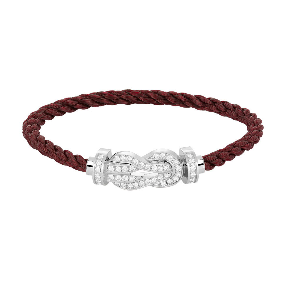 [Royal&Vicky]CHANCE LARGE 8 FIGURE BUCKLE FULL DIAMOND BRACELET SILVER