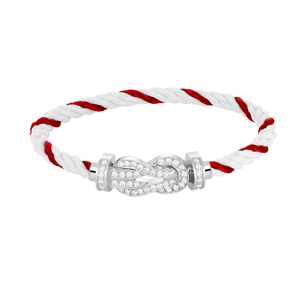 [Royal&Vicky]CHANCE LARGE 8 FIGURE BUCKLE FULL DIAMOND BRACELET SILVER
