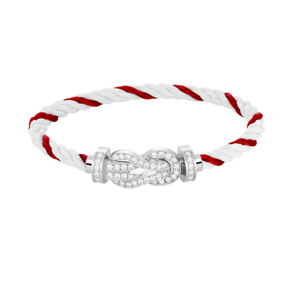 [Royal&Vicky]CHANCE LARGE 8 FIGURE BUCKLE FULL DIAMOND BRACELET SILVER