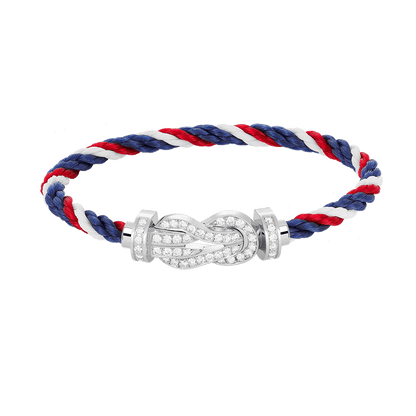[Royal&Vicky]CHANCE LARGE 8 FIGURE BUCKLE FULL DIAMOND BRACELET SILVER