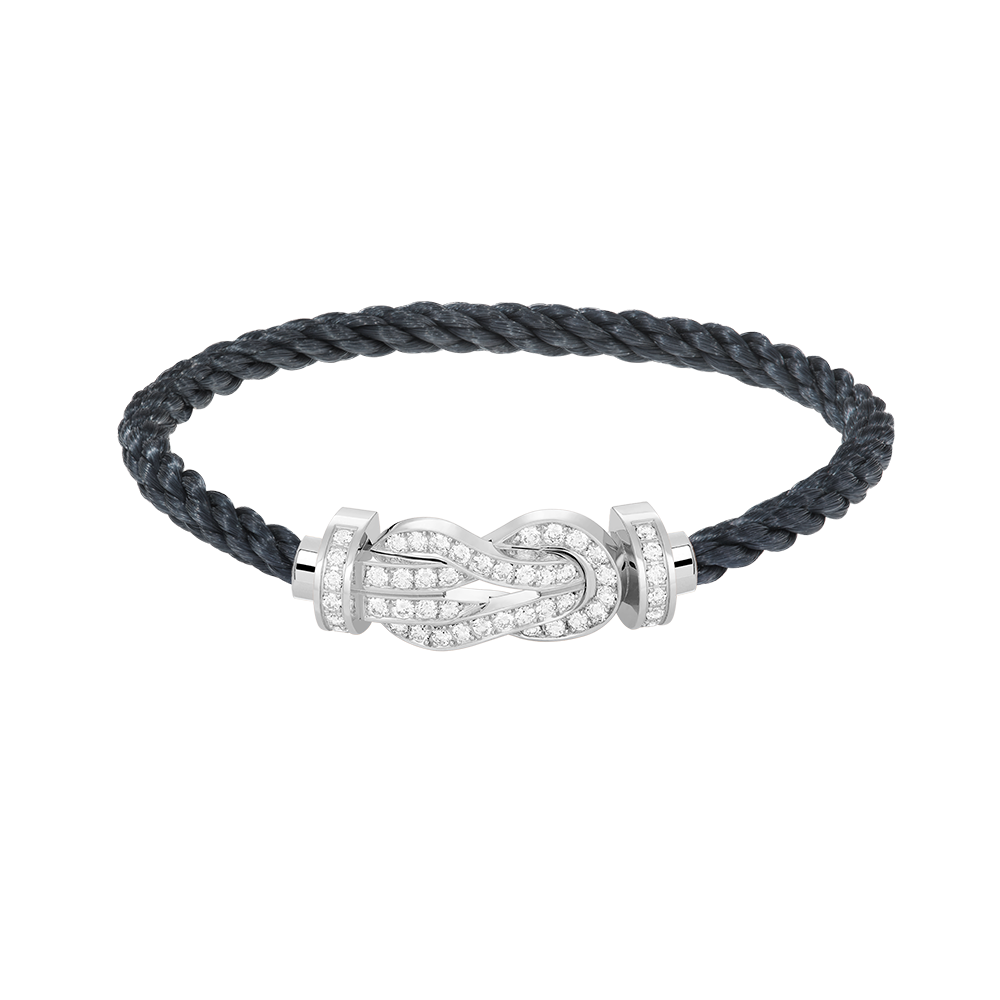 [Royal&Vicky]CHANCE LARGE 8 FIGURE BUCKLE FULL DIAMOND BRACELET SILVER