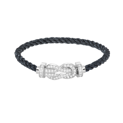 [Royal&Vicky]CHANCE LARGE 8 FIGURE BUCKLE FULL DIAMOND BRACELET SILVER