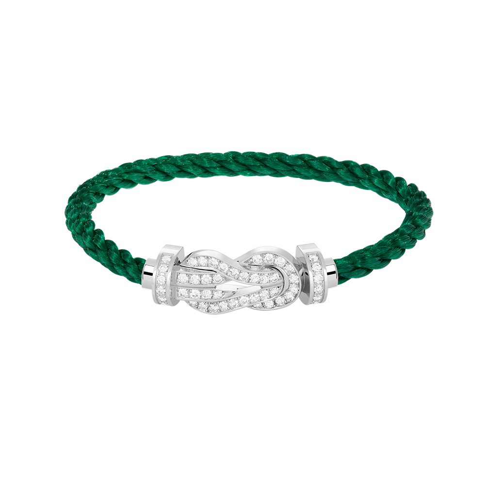 [Royal&Vicky]CHANCE LARGE 8 FIGURE BUCKLE FULL DIAMOND BRACELET SILVER
