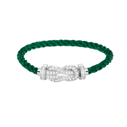 [Royal&Vicky]CHANCE LARGE 8 FIGURE BUCKLE FULL DIAMOND BRACELET SILVER