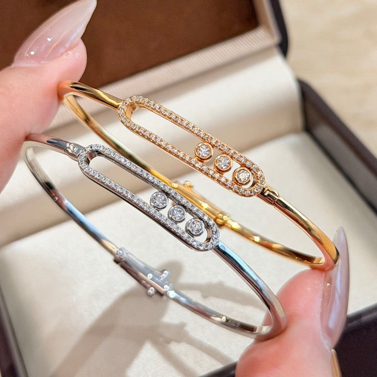 [Royal&Vicky]Move Pavé Diamond Bangle Bracelet M
