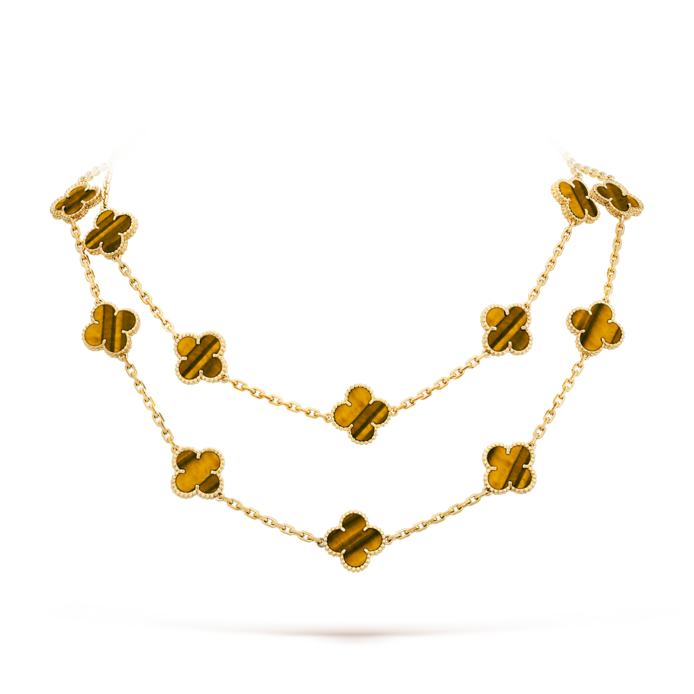 [Royal&Vicky]CLOVER 20 MOTIFS TIGER EYE ROSE GOLD