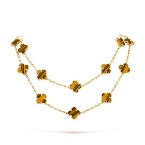 [Royal&Vicky]CLOVER 20 MOTIFS TIGER EYE ROSE GOLD