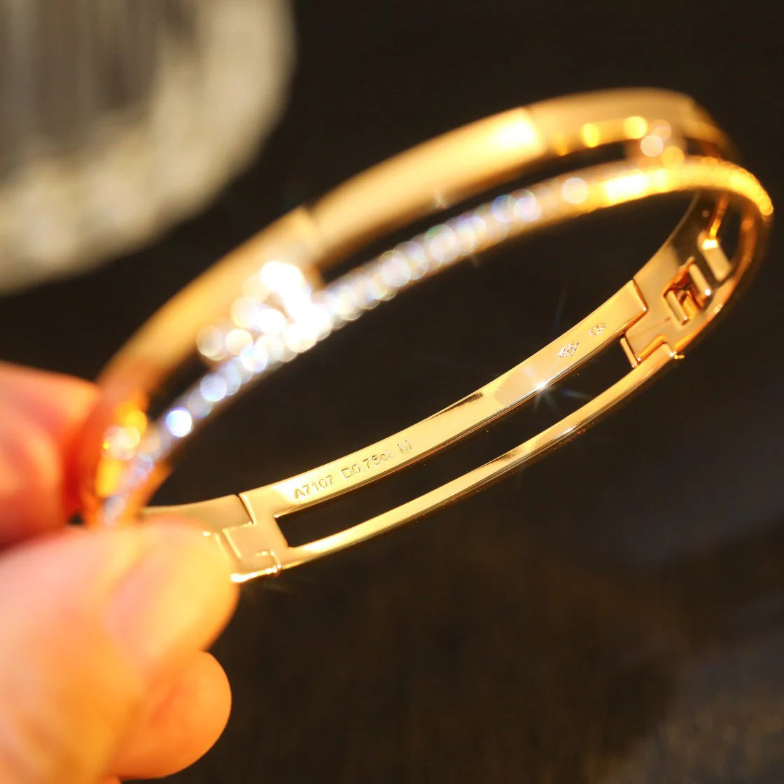 [Royal&Vicky]Move Romane Diamond Bangle Bracelet
