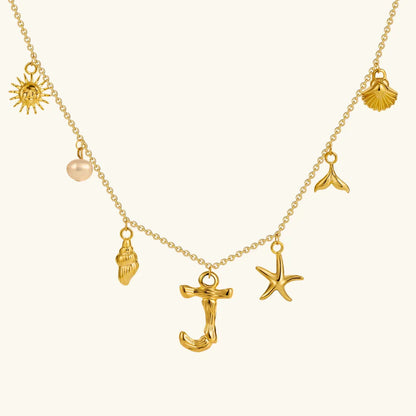 [Royal&Vicky]Avaria Ocean Initial Necklace