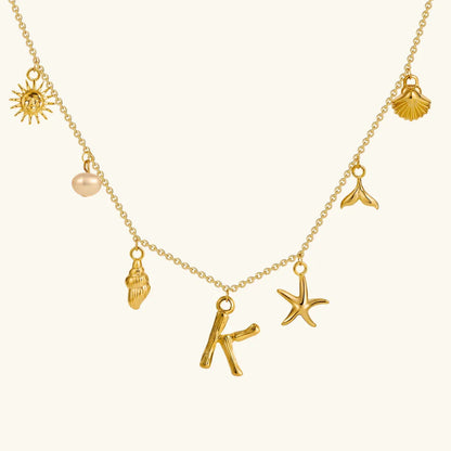 [Royal&Vicky]Avaria Ocean Initial Necklace
