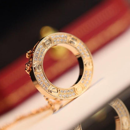 [Royal&Vicky]LOVE NECKLACE ADJUSTABLE ROSE GOLD