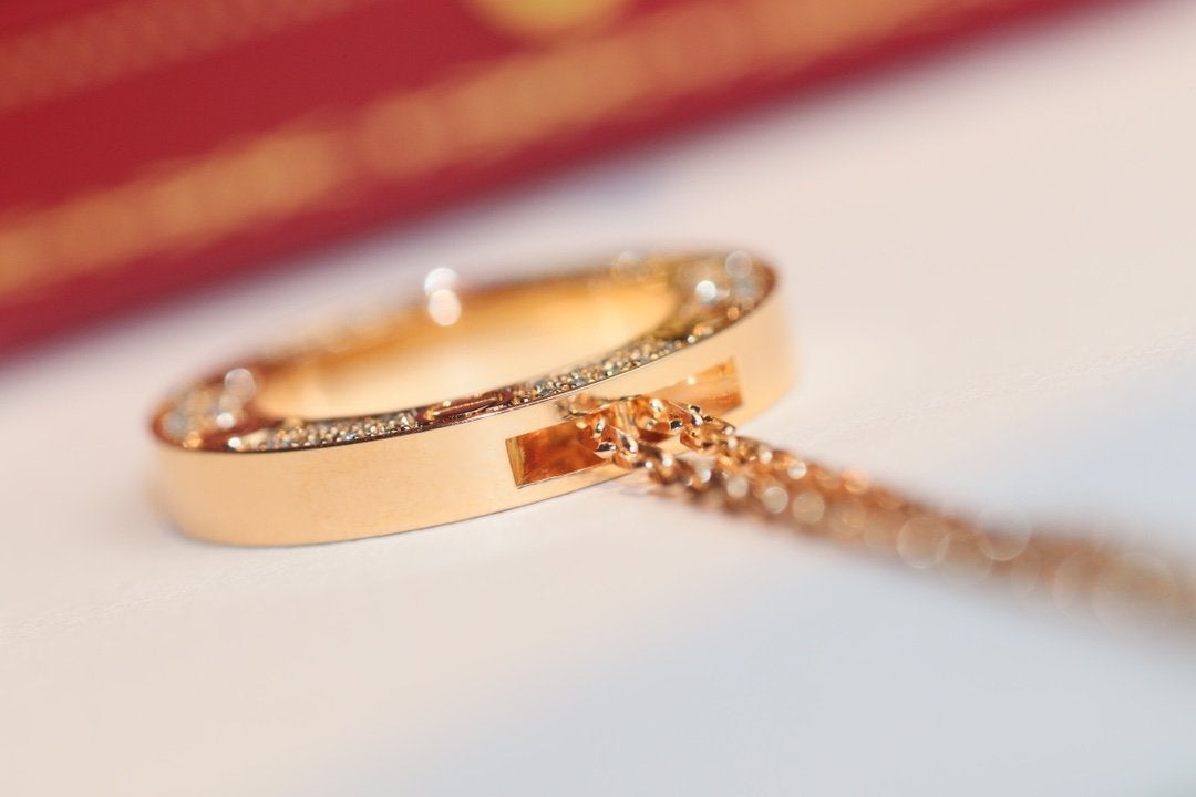 [Royal&Vicky]LOVE NECKLACE ADJUSTABLE ROSE GOLD