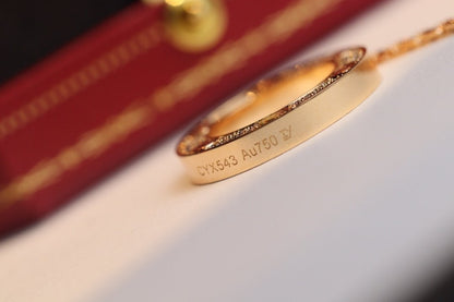 [Royal&Vicky]LOVE NECKLACE ADJUSTABLE ROSE GOLD