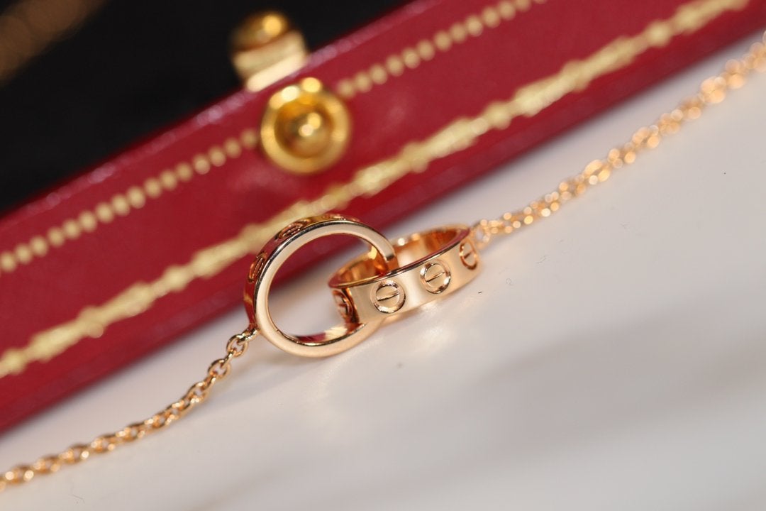 [Royal&Vicky]LOVE NECKLACE PINK GOLD AND SILVER