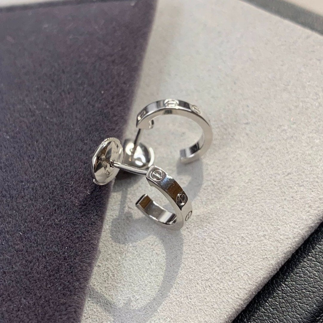 [Royal&Vicky]LOVE EARRINGS 2.65MM SILVER