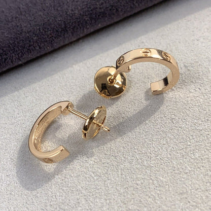 [Royal&Vicky]LOVE EARRINGS 2.65MM PINK GOLD