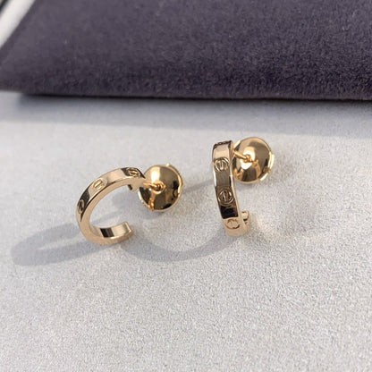 [Royal&Vicky]LOVE EARRINGS 2.65MM PINK GOLD