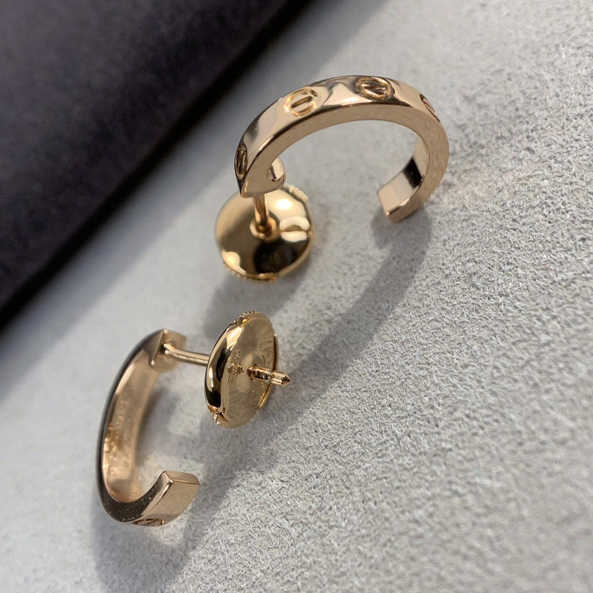 [Royal&Vicky]LOVE EARRINGS 2.65MM PINK GOLD
