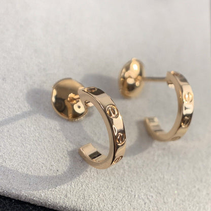 [Royal&Vicky]LOVE EARRINGS 2.65MM PINK GOLD