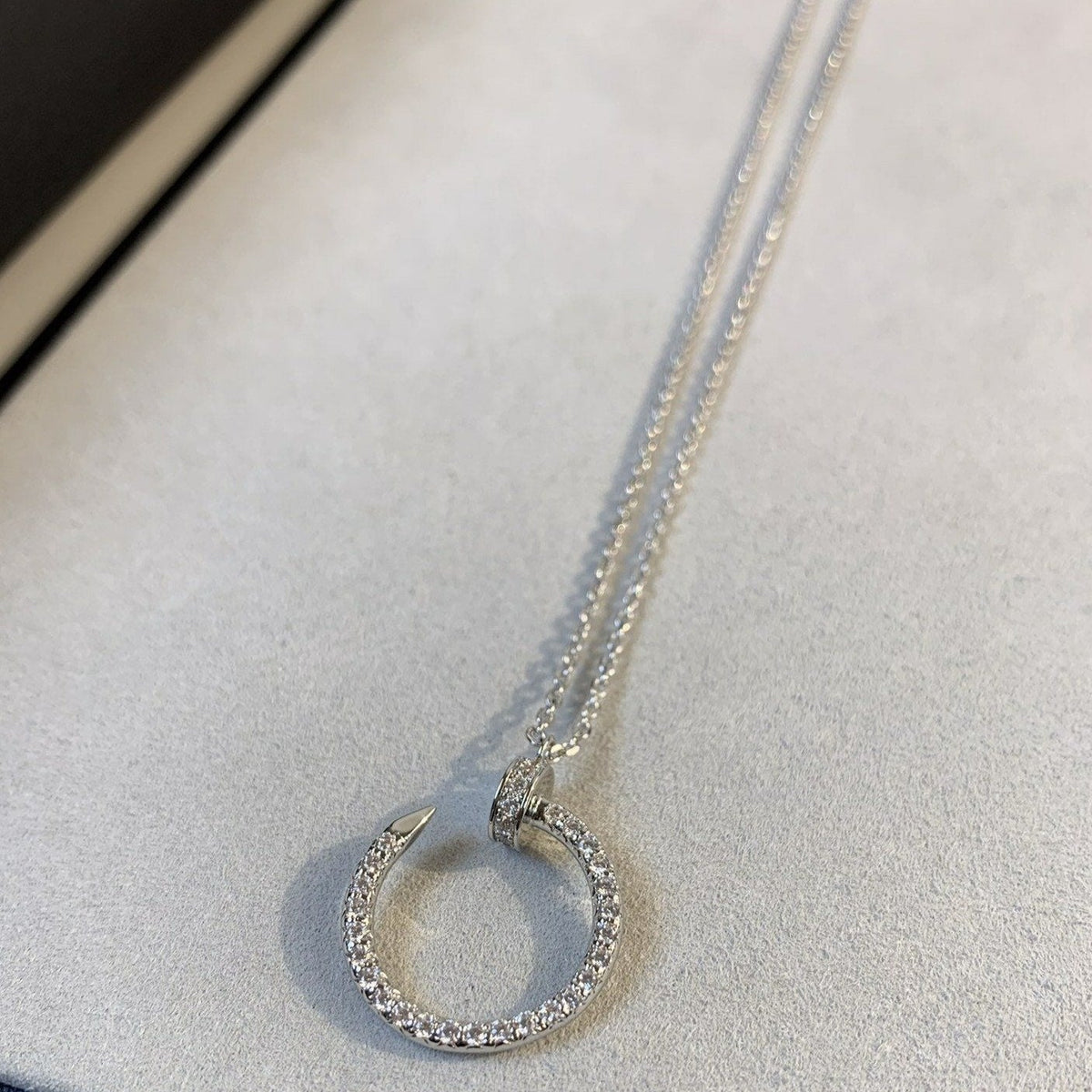 [Royal&Vicky]JUSTE NECKLACE SILVER DIAMONDS