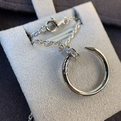 [Royal&Vicky]JUSTE NECKLACE SILVER DIAMONDS