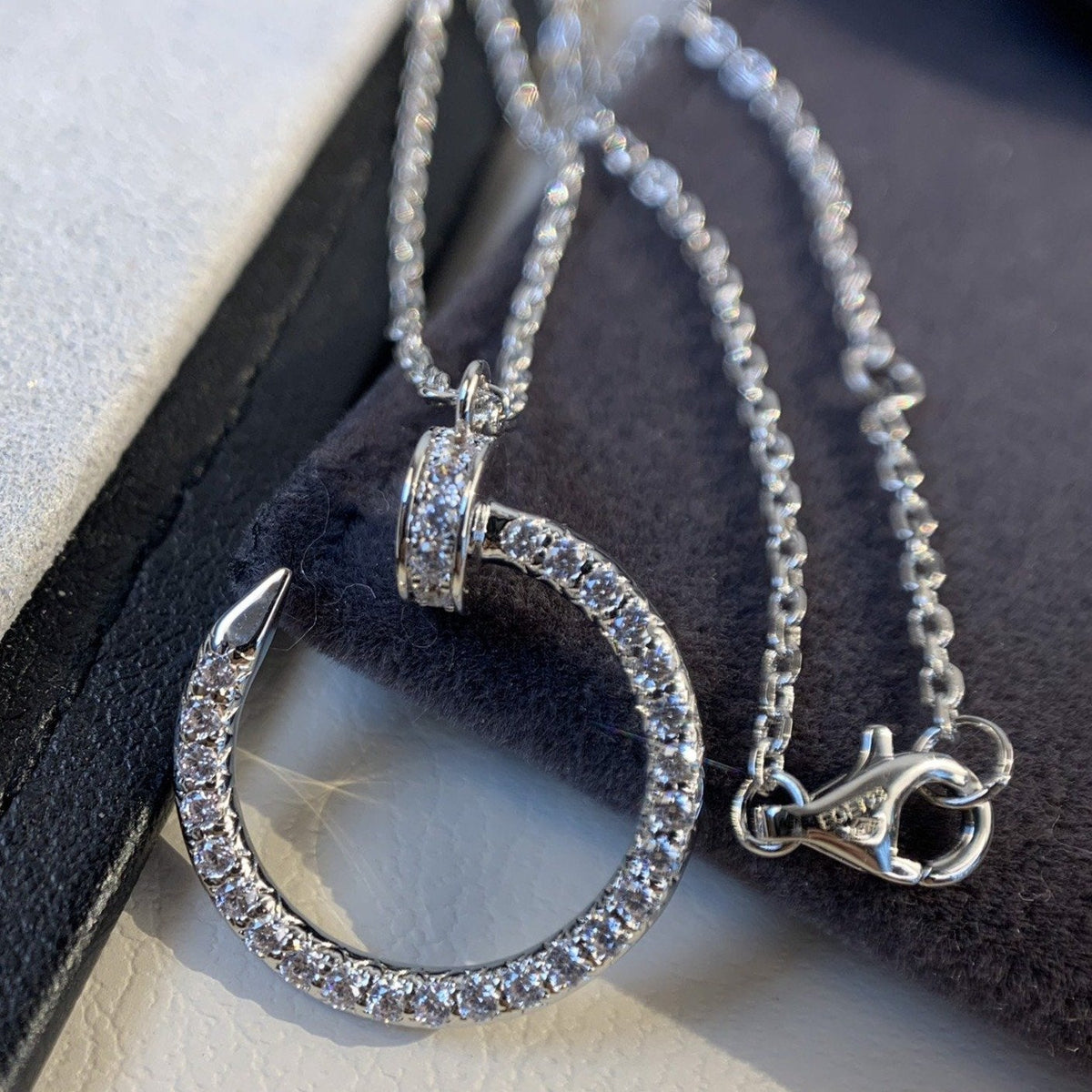 [Royal&Vicky]JUSTE NECKLACE SILVER DIAMONDS