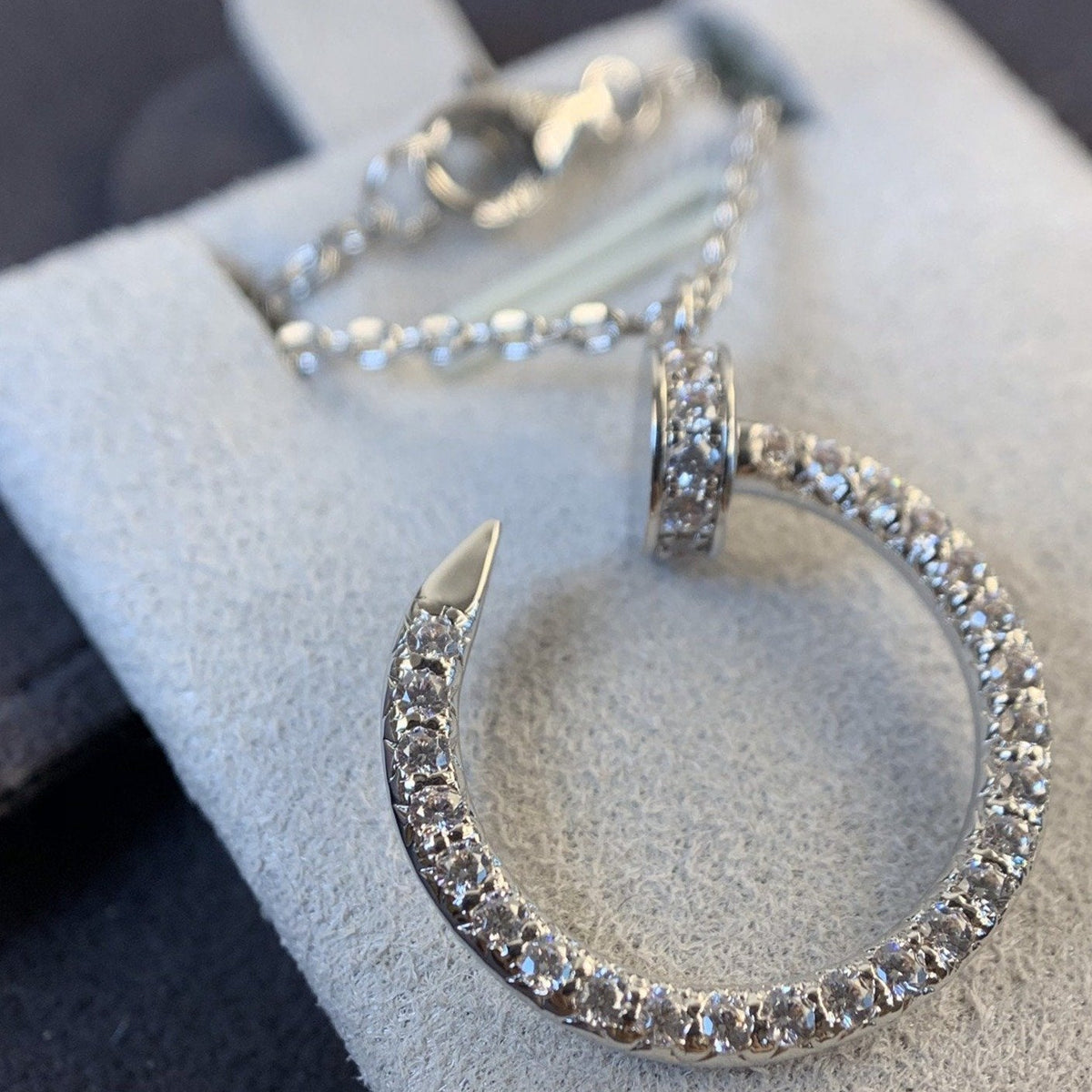 [Royal&Vicky]JUSTE NECKLACE SILVER DIAMONDS