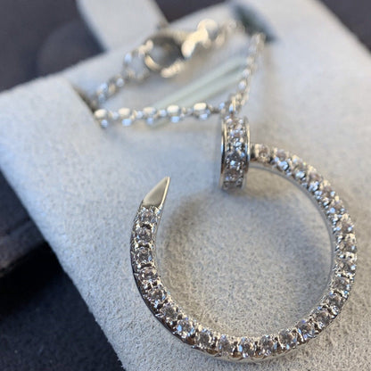 [Royal&Vicky]JUSTE NECKLACE SILVER DIAMONDS