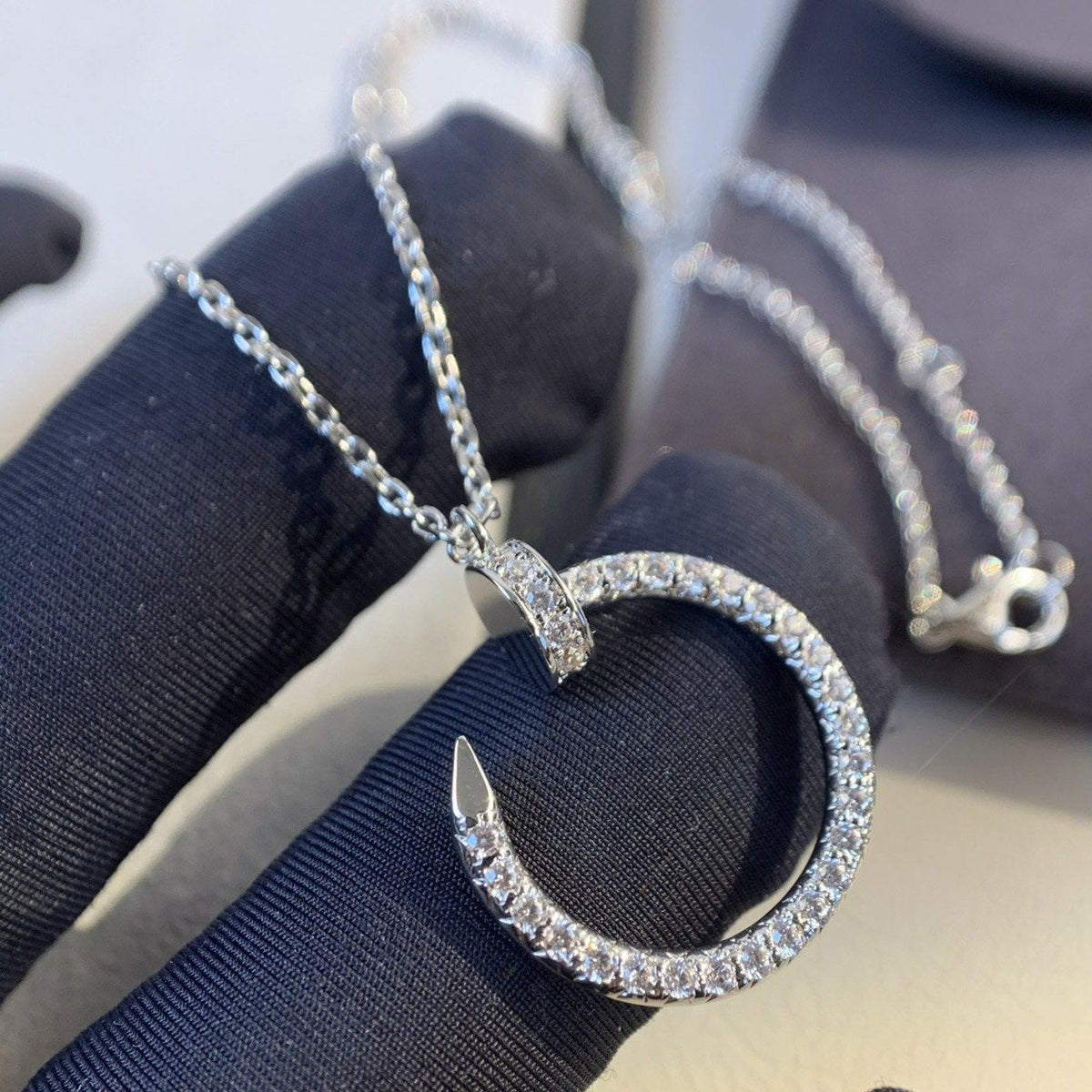 [Royal&Vicky]JUSTE NECKLACE SILVER DIAMONDS