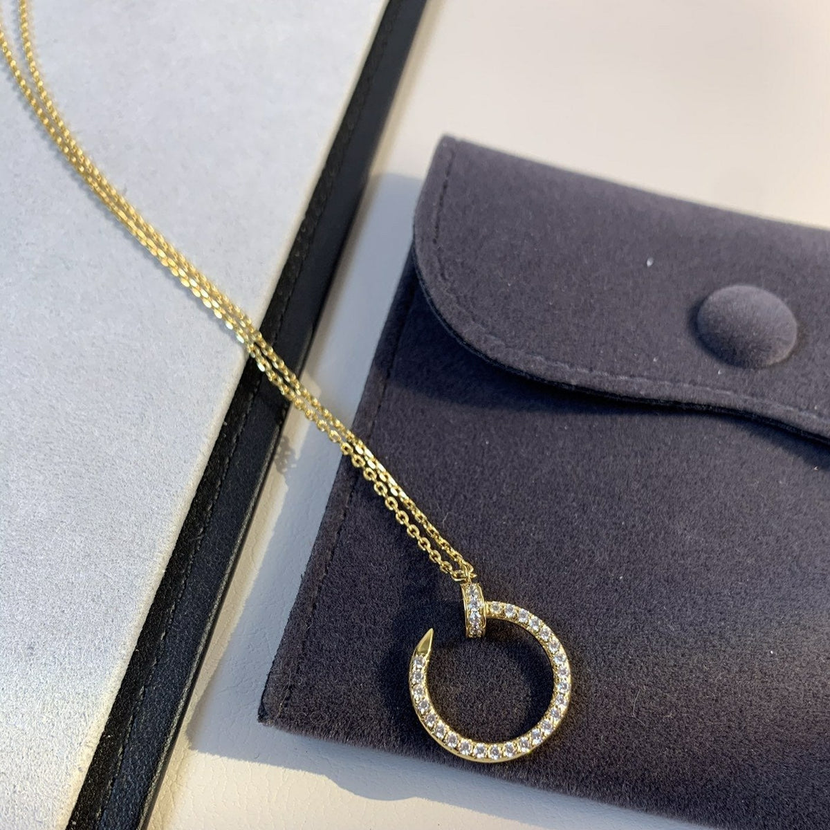 [Royal&Vicky]JUSTE NECKLACE GOLD DIAMONDS
