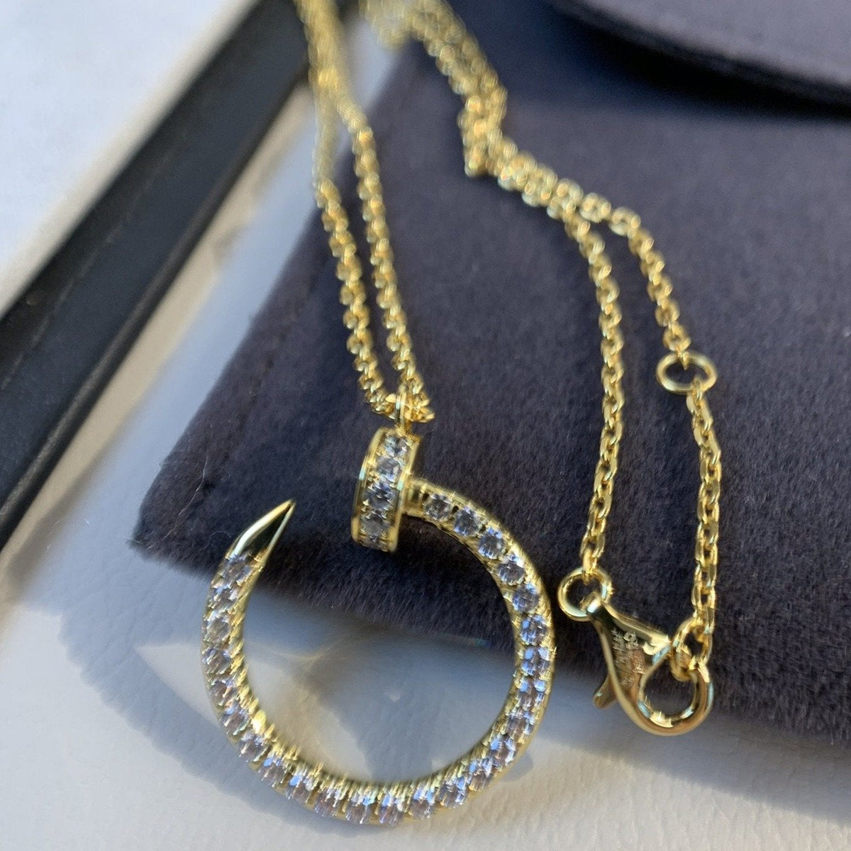 [Royal&Vicky]JUSTE NECKLACE GOLD DIAMONDS