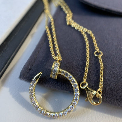 [Royal&Vicky]JUSTE NECKLACE GOLD DIAMONDS