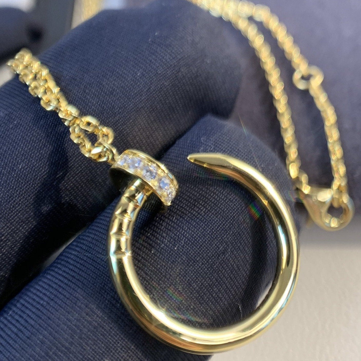 [Royal&Vicky]JUSTE NECKLACE GOLD DIAMONDS