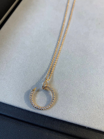 [Royal&Vicky]JUSTE NECKLACE PINK GOLD DIAMONDS