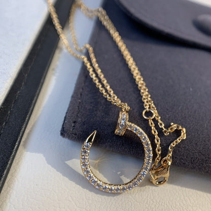 [Royal&Vicky]JUSTE NECKLACE PINK GOLD DIAMONDS