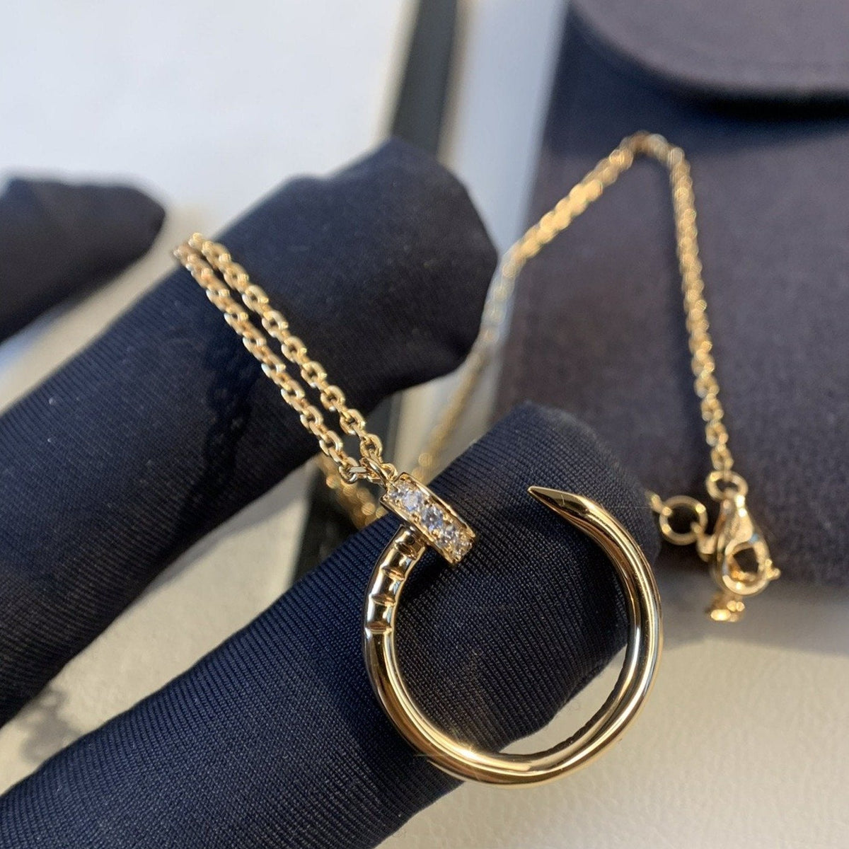 [Royal&Vicky]JUSTE NECKLACE PINK GOLD DIAMONDS