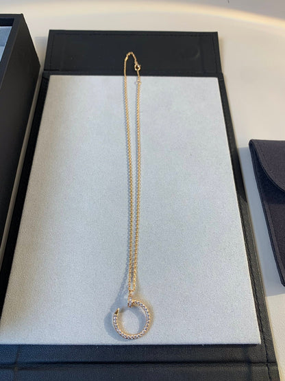 [Royal&Vicky]JUSTE NECKLACE PINK GOLD DIAMONDS