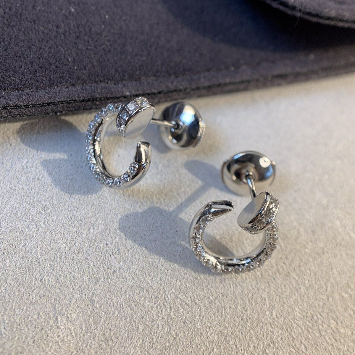 [Royal&Vicky]JUSTE EARRINGS SILVER DIAMONDS