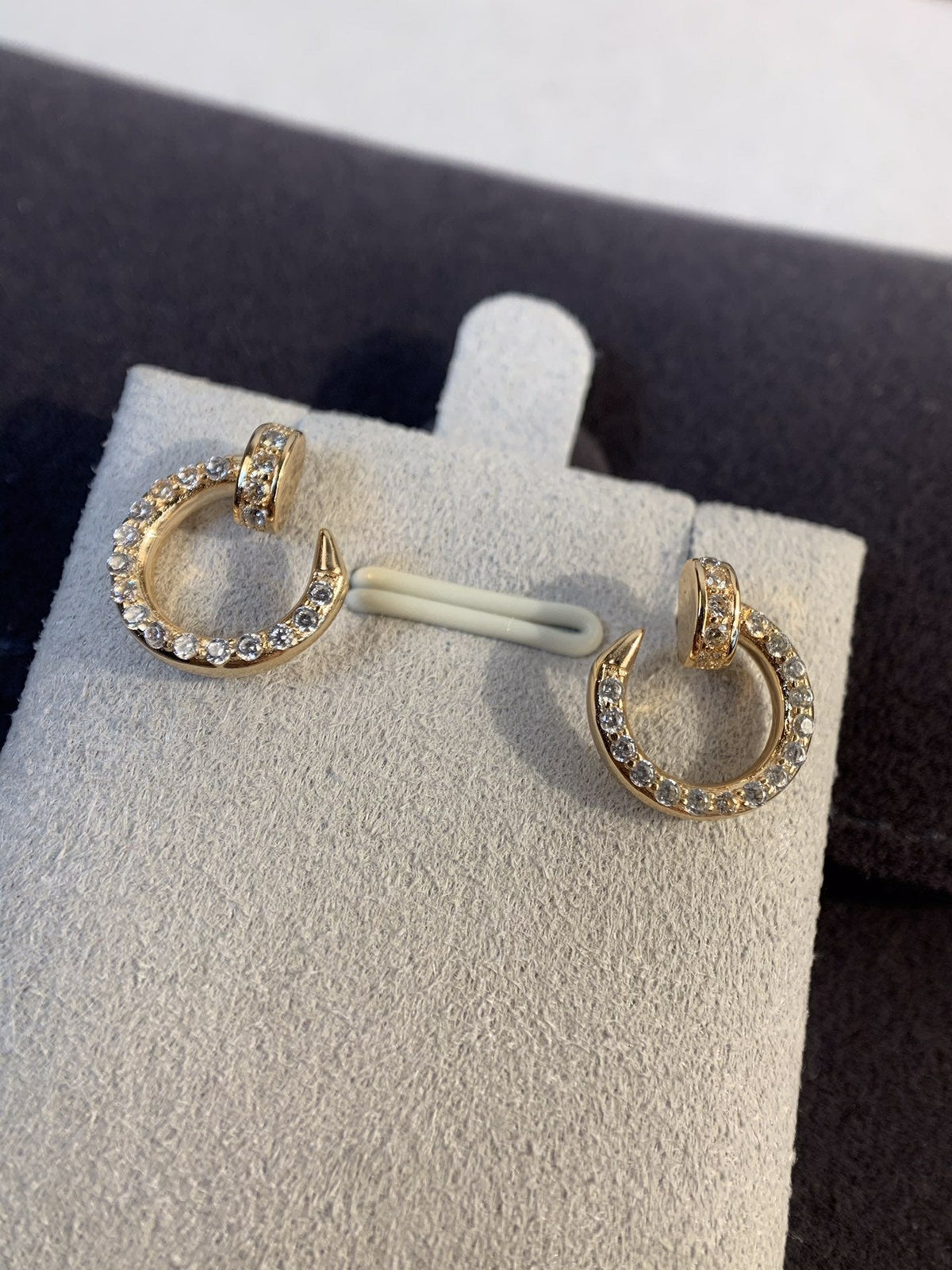 [Royal&Vicky]JUSTE EARRINGS GOLD DIAMONDS