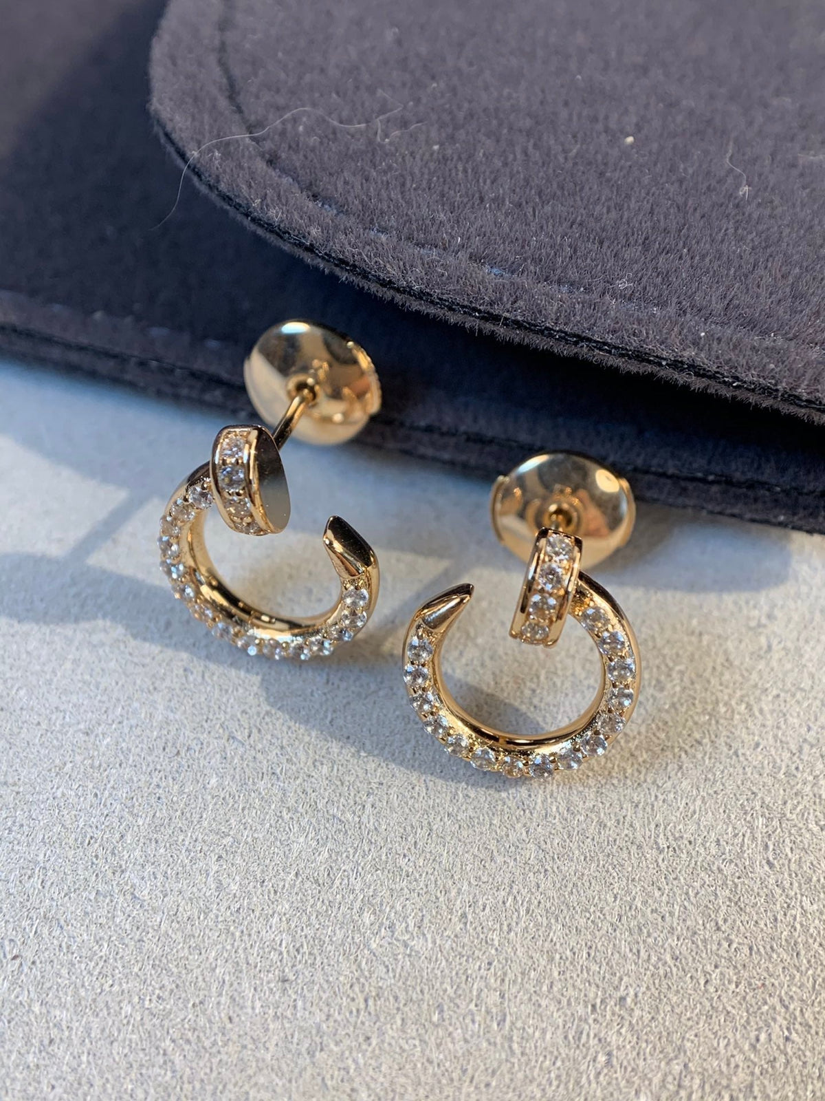 [Royal&Vicky]JUSTE EARRINGS GOLD DIAMONDS