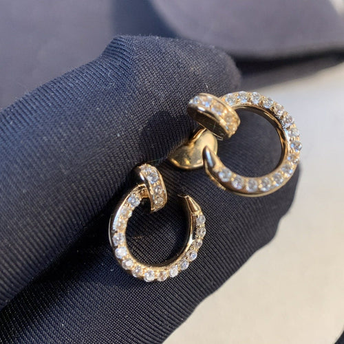 [Royal&Vicky]JUSTE EARRINGS GOLD DIAMONDS