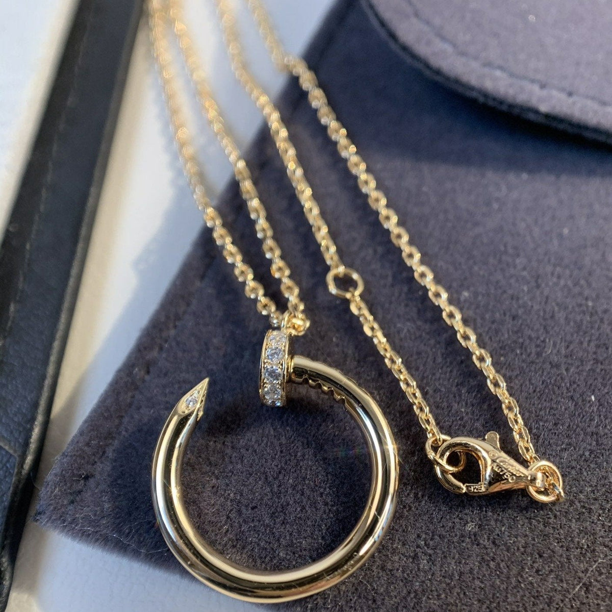 [Royal&Vicky]JUSTE NECKLACE PINK GOLD