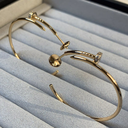 [Royal&Vicky]JUSTE EARRINGS GOLD DIAMONDS 1.8MM