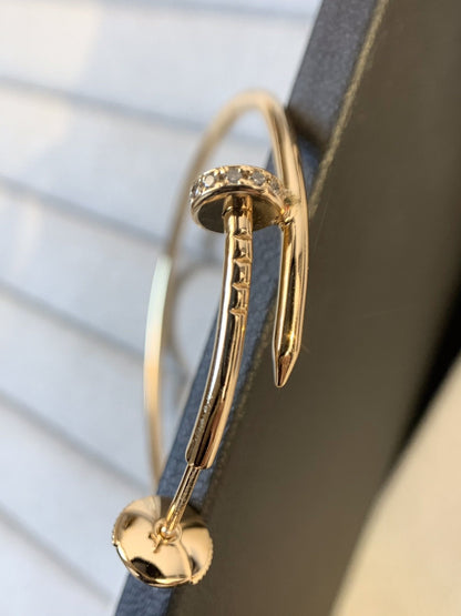 [Royal&Vicky]JUSTE EARRINGS GOLD DIAMONDS 1.8MM