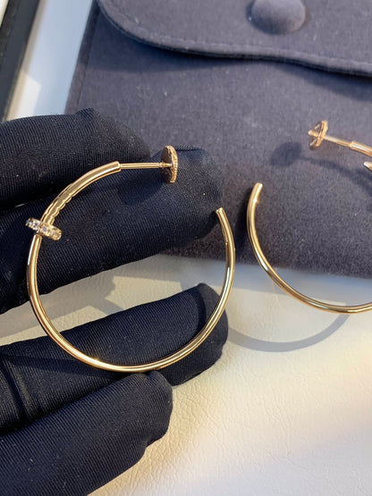 [Royal&Vicky]JUSTE EARRINGS GOLD DIAMONDS 1.8MM