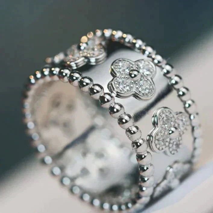 [Royal&Vicky]CLOVER KALEIDOSCOPE RING 10MM